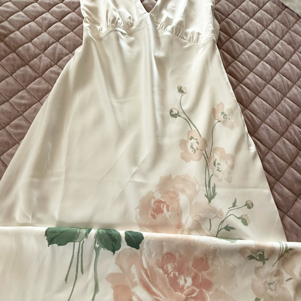 Abercrombie & Fitch Cream Floral Maxi Dress NWT